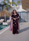 KA 1220 Ice Velvet With Zari Embroidered Work Readymade Suits Exporters In India